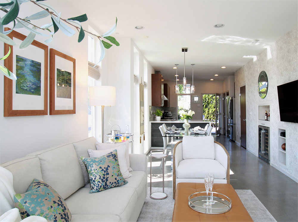 Picture of a new construction dining/living room in Ballard, Seattle.